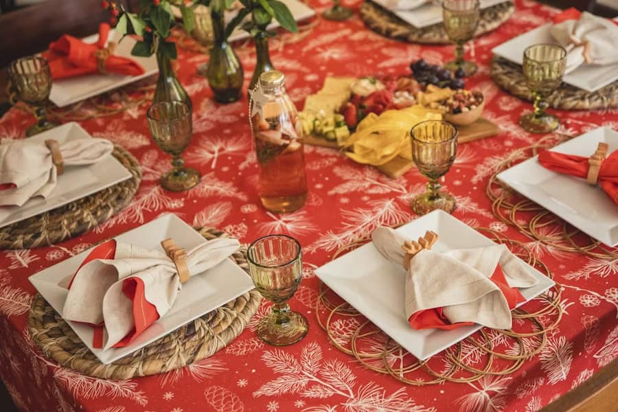 holiday photo Photo of a holiday themed dinner table