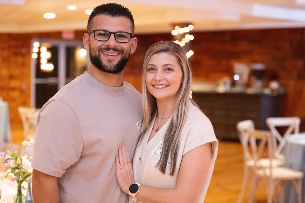 nashville wedding catering engagement session a catered affair - Nashville Wedding Catering Happy engaged couple posing together at Nashville wedding venue with A Catered Affair catering services